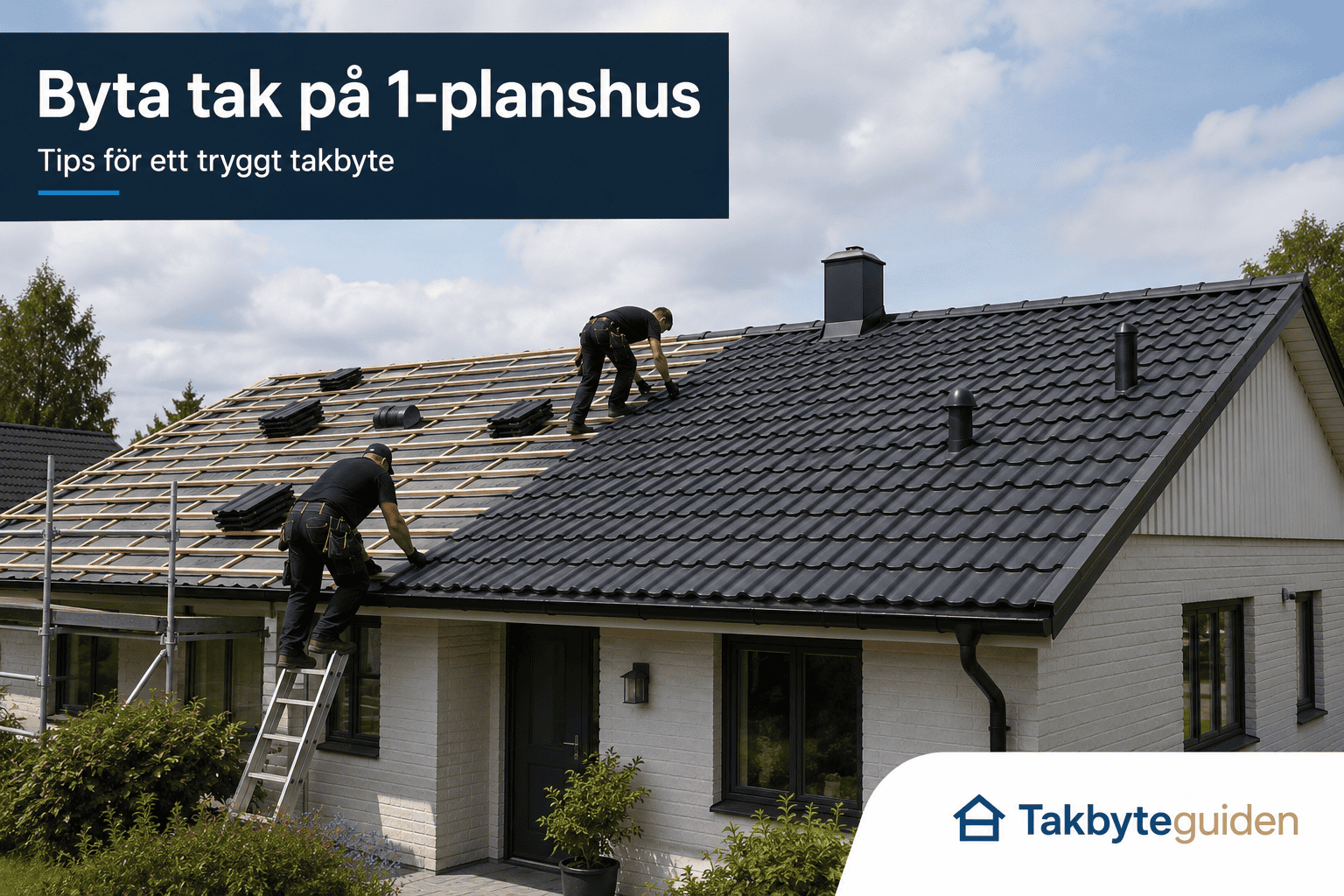 Byta tak på 1-planshus – Pris och guide