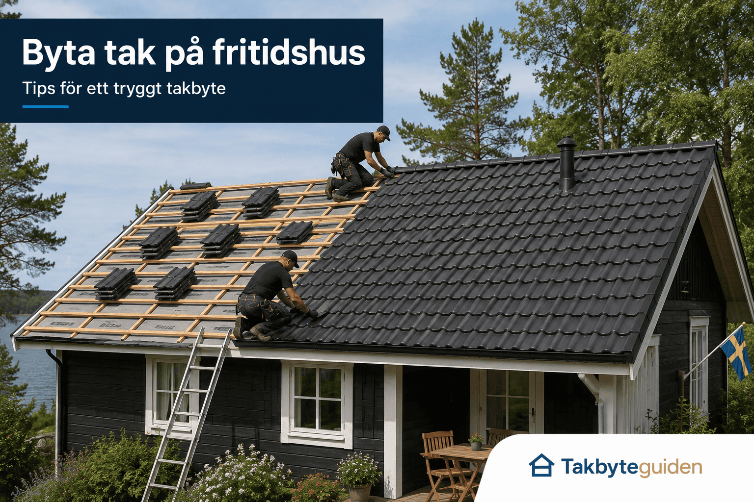Byta tak på fritidshus – Pris och materialval